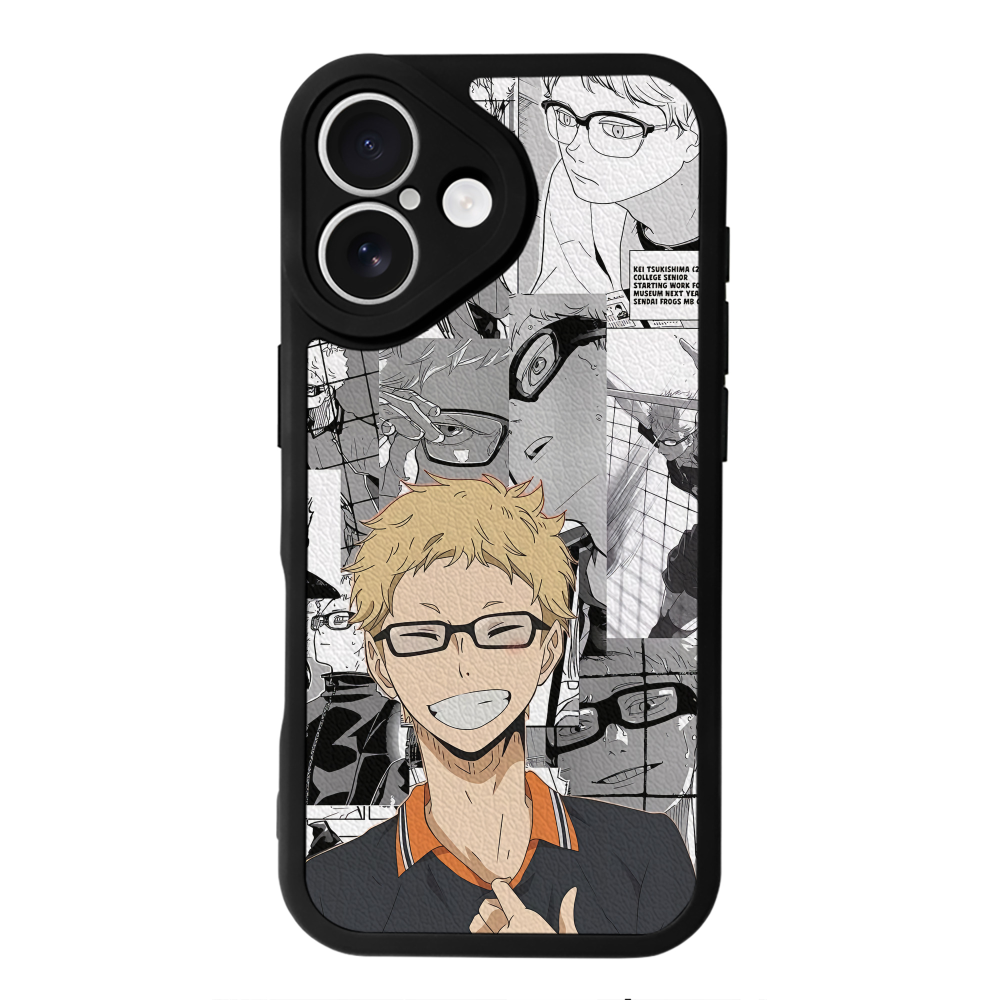 （画像用） ハイキュー!! Haikyu!! 【iPhone 16シリーズ対応】シリコンスマホケース（レザー調） 材質：シリコン